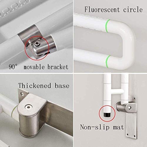 YGCBL Safety Handrail,Kitchen Stairway Bathroom Toilet Shower Bathtub Grab Bar Support Handle Safe Aid Grip Armrests Auxiliary Tools，Suitable for Stairwells, Corridors, Bathrooms, Hotels, Etc.,White