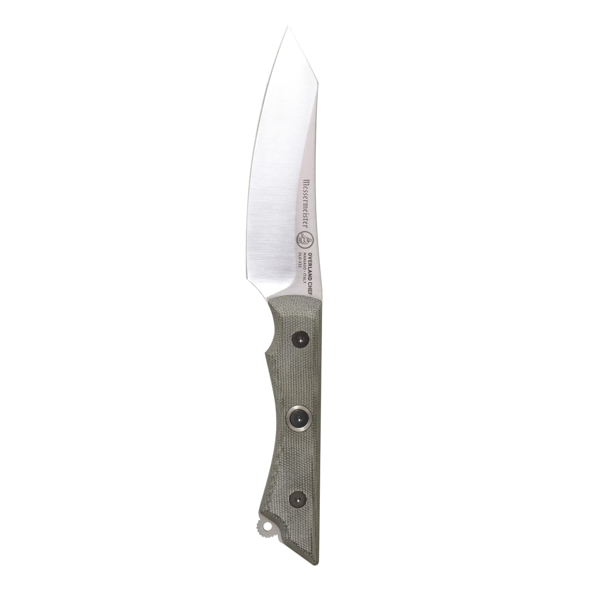 Messermeister Overland Chef 4.5” Utility Knife - Nitro Cobalt Steel, Canvas Micarta Handle & Hidden Bottle Opener