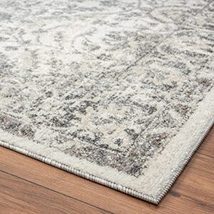 LUXE WEAVERS Euston Collection 8060 Silver 6x9 Modern Oriental Area Rug