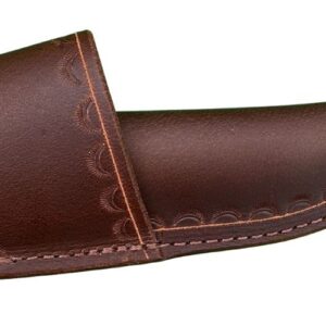 Coast Leathers Handmade Leather Knife Sheath for Buck Small Selkirk 853 & Schrade PH1, Cross Draw Knife Holster, Leather Knife Holder (Brown)