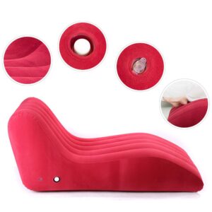 ZIKO Inflatable Sofa Air Chair, Portable Inflatable Leisure Sofa Lounger S-Shaped Flocking Lazy Couch for Indoor Outdoor Folding Blow Up Couch Bed for Backyard Garden Beach