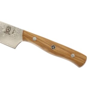 Proposed Value: Mercer Culinary Premium Grade Super Steel, 5-Inch Bar Knife, Spalted Maple Handle/Saya Cover