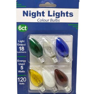 UI PRO TOOLS Assorted Color Night Light Bulb - 6PC