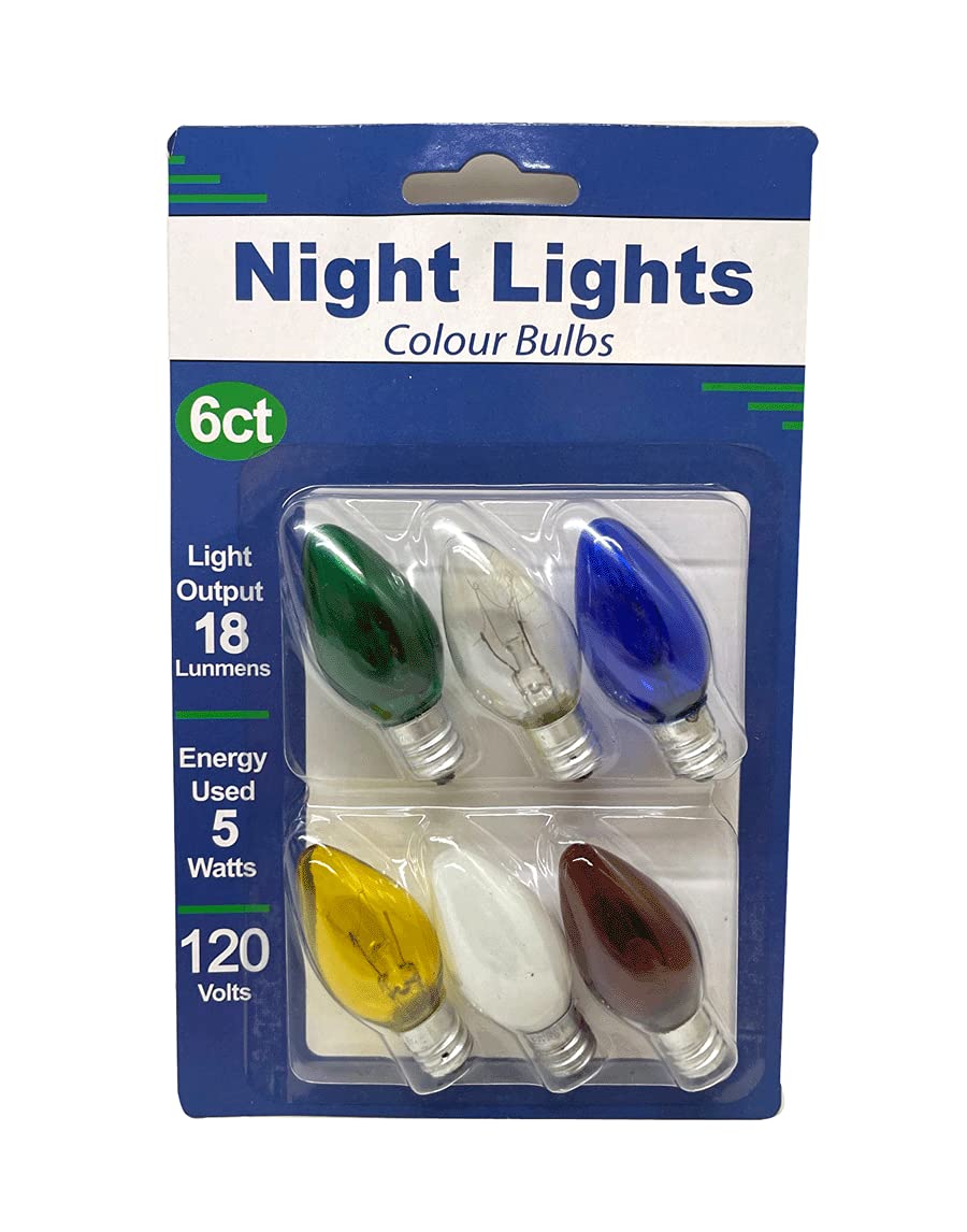 UI PRO TOOLS Assorted Color Night Light Bulb - 6PC