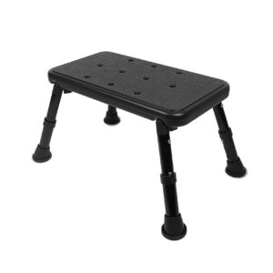 Pepe - Bath Step Stool for Adults Heavy Duty (395 lb, 8" - 10"), Caravan Kitchen Stool, Bath Steps for Elderly, Step Stools for Seniors Adjustable, Non Slip Stepping Stool, Safety Step Stool, Black.