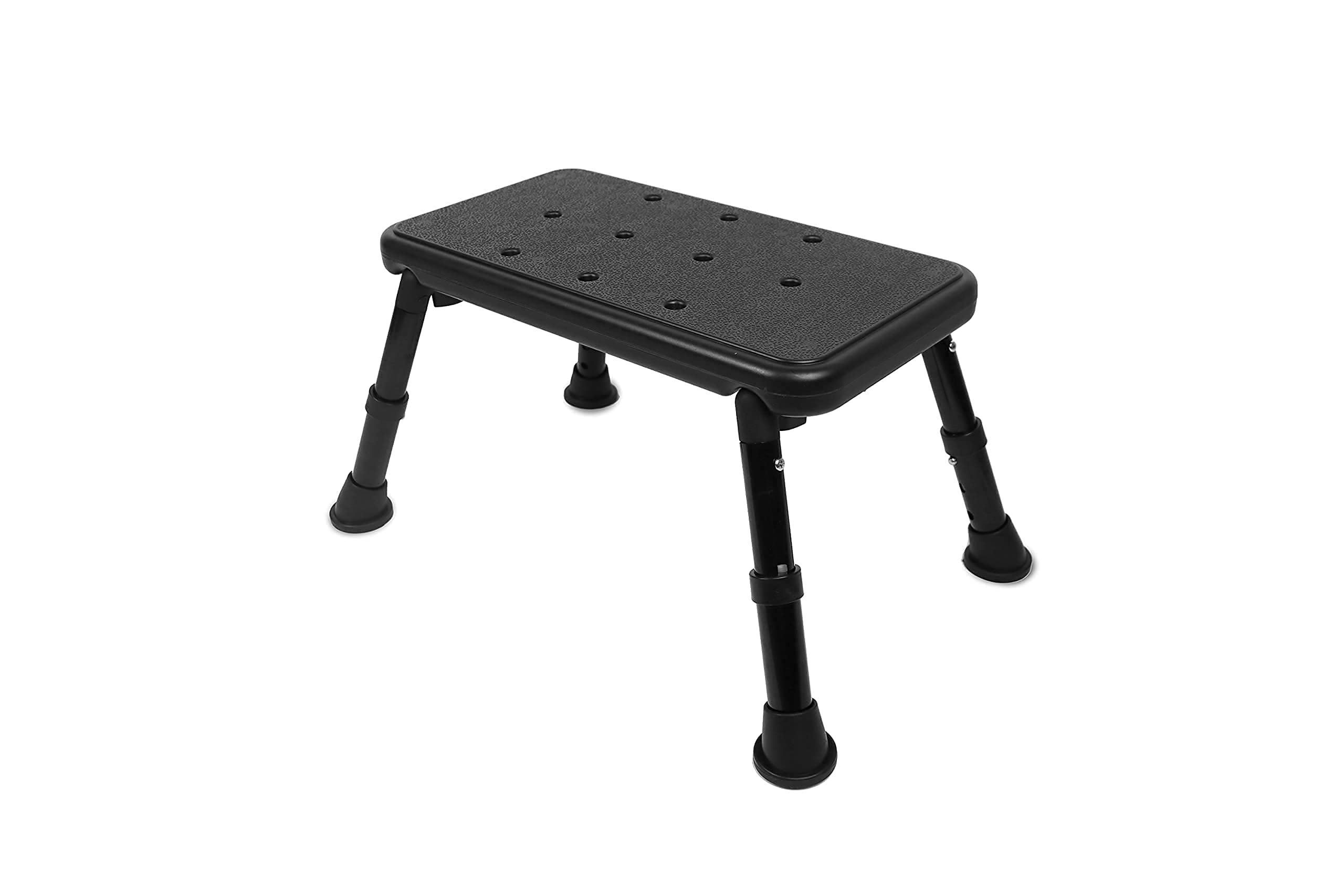 Pepe - Bath Step Stool for Adults Heavy Duty (395 lb, 8" - 10"), Caravan Kitchen Stool, Bath Steps for Elderly, Step Stools for Seniors Adjustable, Non Slip Stepping Stool, Safety Step Stool, Black.