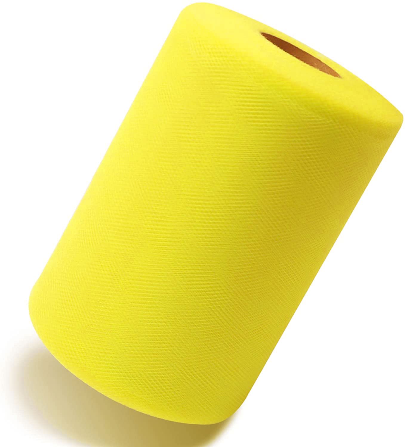 Yellow Tulle Fabric Roll 6 Inch X 300 FT (100 Yards) Matte Tulle Ribbon Netting Mesh Spool for DIY Tutu Skirt Wedding Bow Gift Wrapping Baby Shower Christmas Party Halloween Decorations