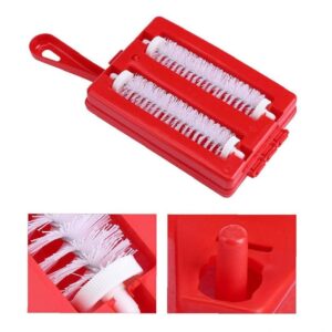 Froiny Carpet Debris Brush, Handheld Double Roller Carpet Sweeper Crumb Dirt Brush Cleaner Collector Random Color, One Size