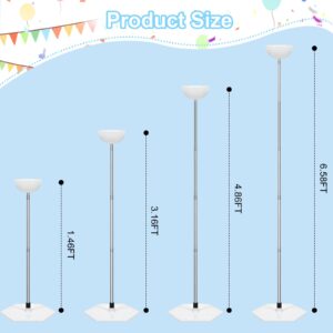 Aivwis Metal Telescopic Pillar Balloon Stand Set of 2, 6.6 Feet Balloon Tower, Height Adjustable Balloon Column Stand Kit Set for Halloween Birthday Graduation Party Decoration (Balloon Column Kit)