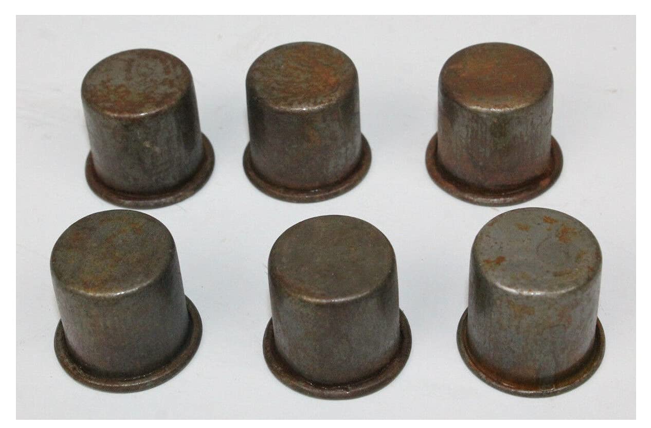 Galapagoz Metal Spout Dust Caps for Master Oil Bottle Spouts Vintage Style 6 PCS USA