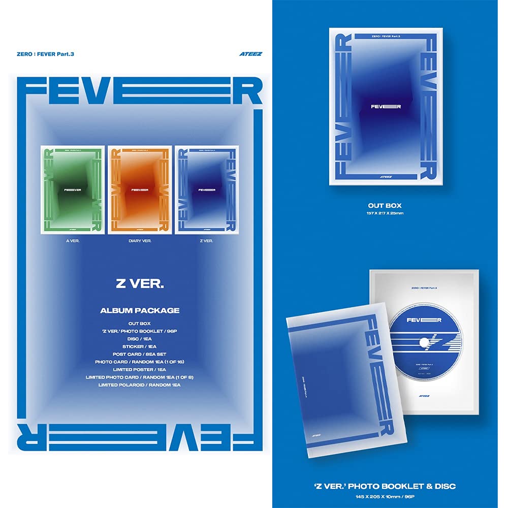 ATEEZ Zero:Fever Part 3 Mini Album Vol.6 [INCL. First Press Only Folded Poster] (Z Version)