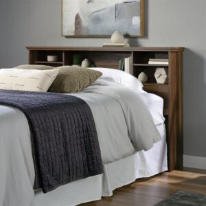 Sauder River Ranch Full/Queen Bookcase Headboard Grand Walnut, Grand Walnut finish