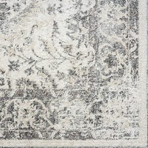 LUXE WEAVERS Euston Collection 8060 Silver 6x9 Modern Oriental Area Rug