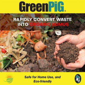 GREEN PIG Commercial Strength Compost Accelerator Converts Yard Waste to Fertile Humus in 30 Days and Helps Control Odors Associated with Compost Piles, 1 Box (12 Dissolvable Tablets)