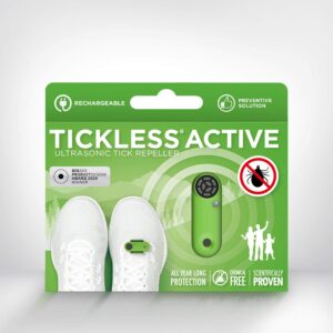 tickless active | for outdoor activites | ultrasonic tick repeller for all ages - green