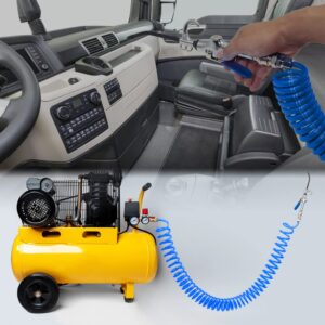 CheeMuii 9m Blue Truck Dust Air blow Gun Kit Long Air Hose Heavy Duty Cleaning with Long Nozzle