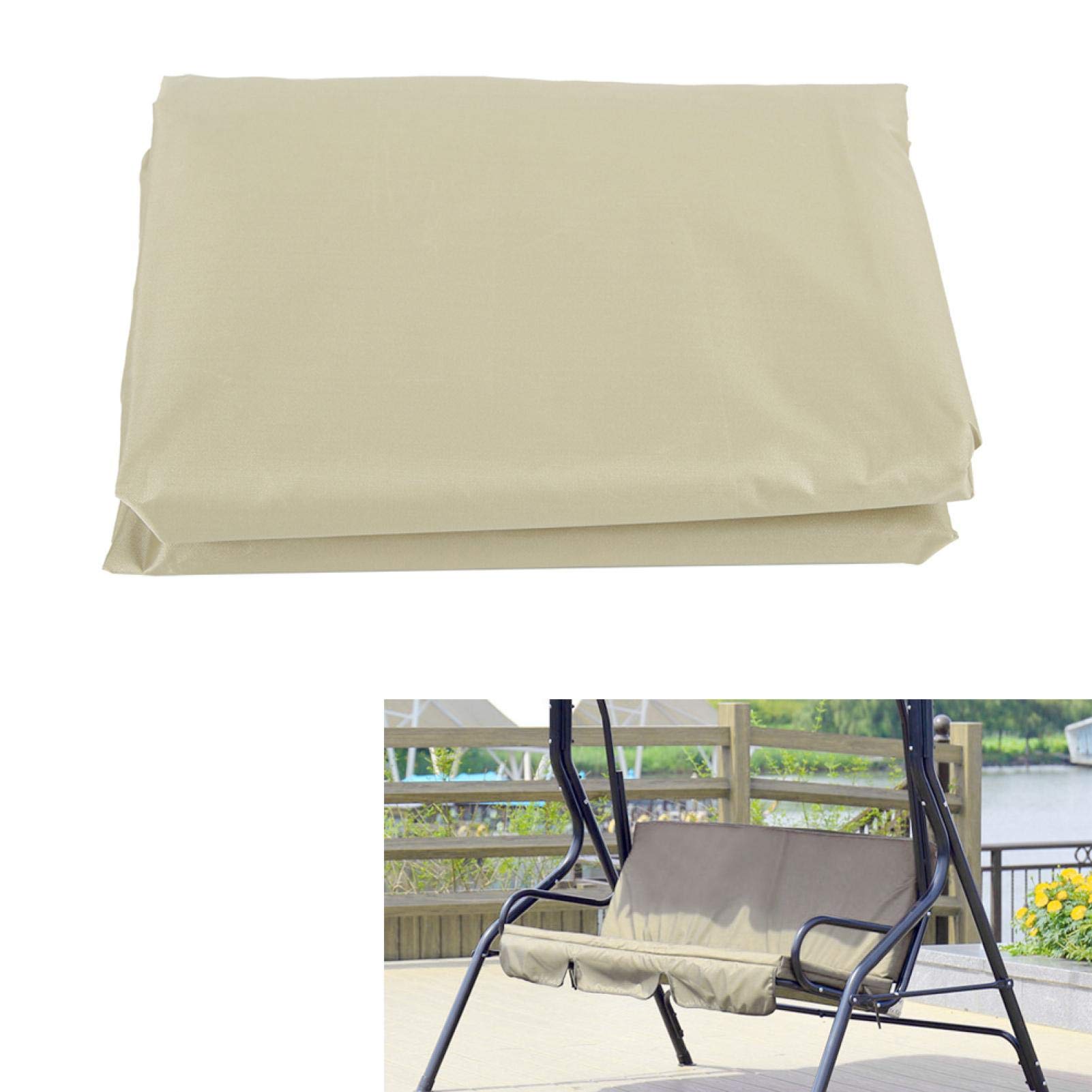 Swing Cover Replacement Cushions for Outdoor Swing, Water-Resistant Cushion with Ties 3 Seater Swing Cushions for Garden Patio Furniture 150 x 50 x 10cm