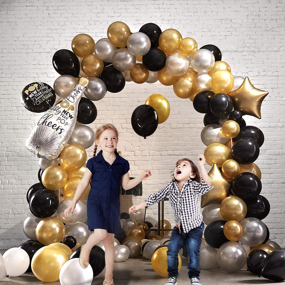 KBZVNAF Black Balloons Latex Party Balloons - 50 Pack 12 inch Helium Matte Black Balloons for Wedding Graduation Baby Shower Birthday Party Decorations