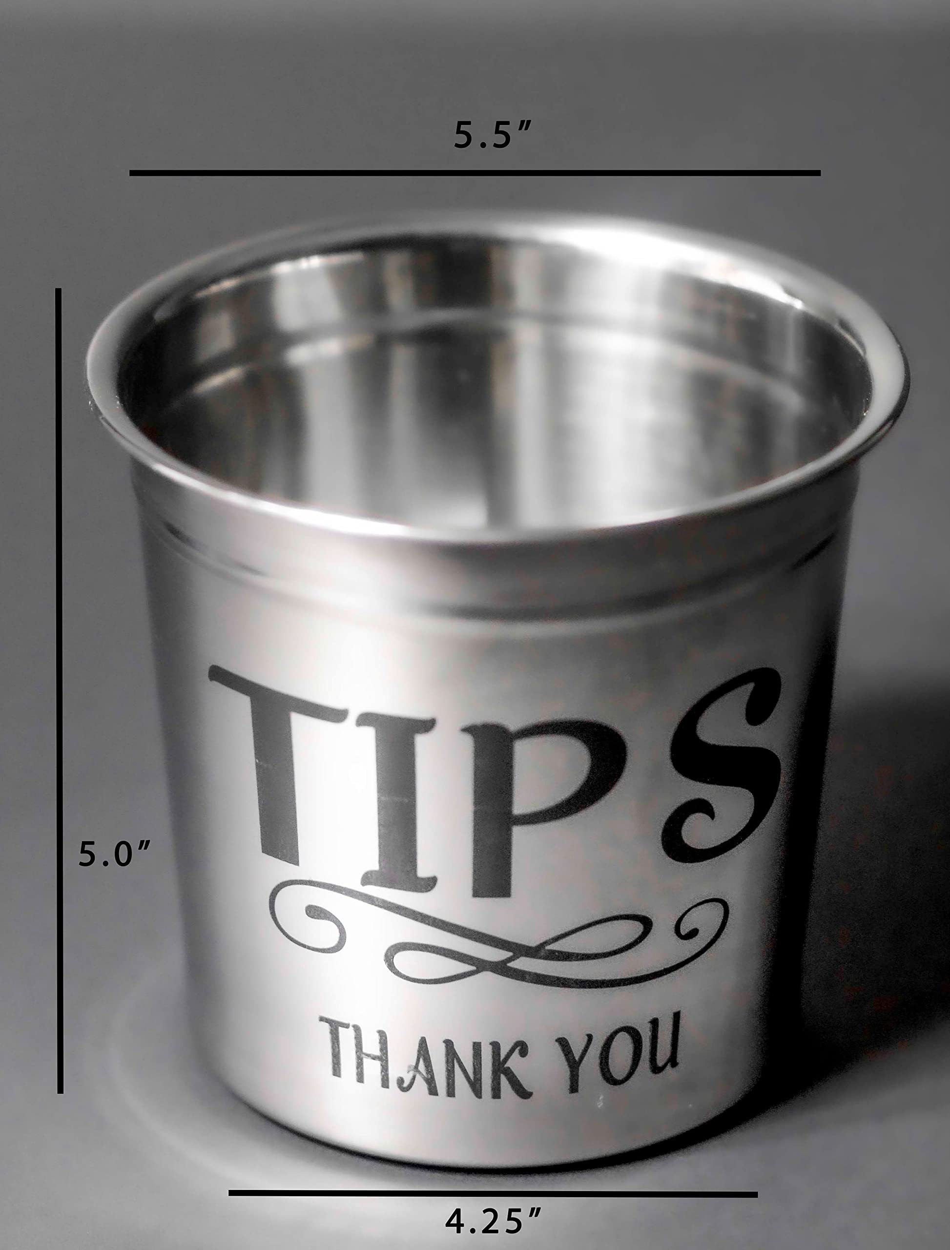 Tip Jar for Bartenders Money, Musicians Tip Jar for Money, Tip Jar for Restaurants, Tip Bucket for Money, Tip Cup for Coffee Shop