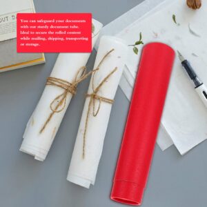 Healifty Construction Paper Roll 1pc Poster Documents Storage Tube Telescoping Tube Extendable for Artworks Blueprints Drafting Scrolls Calligraphy (Red) Poster Carrying Case