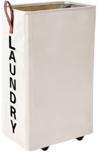 homlikelan 70l large laundry hamper,tall rolling laundry basket,narrow laundry basket with wheels,slim laundry hamper on wheels clothes hamper laundry bin 27.5" beige