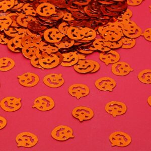 ONLYKXY 1000pcs Halloween Party Confetti Red copper Pumpkin Confetti for Halloween Party Table Confetti and DIY(Pumpkins，Red copper)