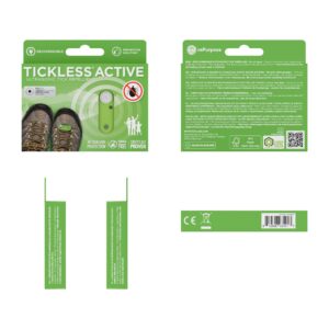 Tickless Active | for Outdoor activites | Ultrasonic Tick Repeller for All Ages - Green