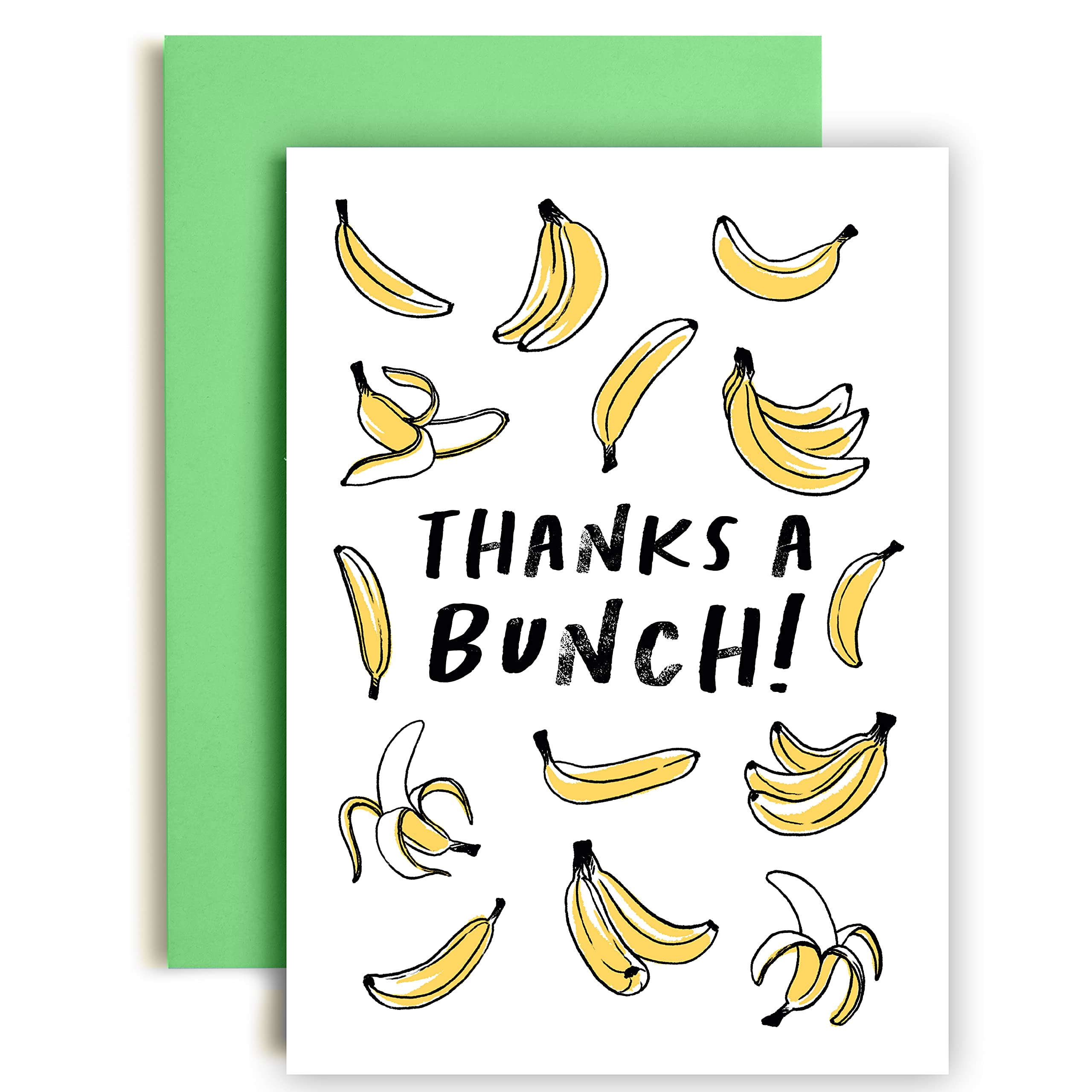 Huxters ‘Thanks a Bunch’ Humourous A6 Thank You Banana Pun Postcards (Pack of 10) - Appreciation Gift - Recyclable Paper with Envelope - Fun Greetings Card, FSC Certified and Sustainable…