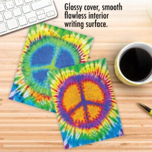 The Best Card Company Tie-Dye Peace - 20 Assorted Boxed Thank You Note Cards with Envelopes (4 x 5.12 Inch) - AM9163TYG-B2x10