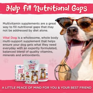 Vital Planet - Vital Dog Multivitamin for Everyday Health with Vitamins, Minerals and Antioxidants - 30 Bacon Flavored Soft Chews