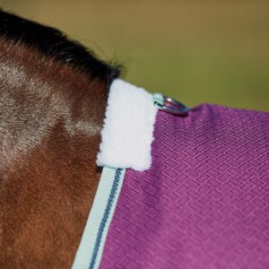 WeatherBeeta ComFiTec Premier Freedom Pony Standard Neck Lite Horse Blanket, Purple/Navy/Mint, 69"