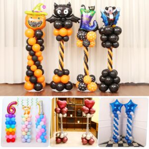 Aivwis Metal Telescopic Pillar Balloon Stand Set of 2, 6.6 Feet Balloon Tower, Height Adjustable Balloon Column Stand Kit Set for Halloween Birthday Graduation Party Decoration (Balloon Column Kit)