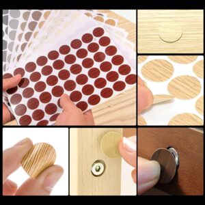 INKNOTE 648 PCS 12 Colors Self-Adhesive Screw Holes Covers Stickers PVC Dustproof Stickers for Wood Furniture Cabinet Wall Desk Chair Bookcase Shelve Plate (54 PCS for 1 Sheet, 12 Sheets in Total)