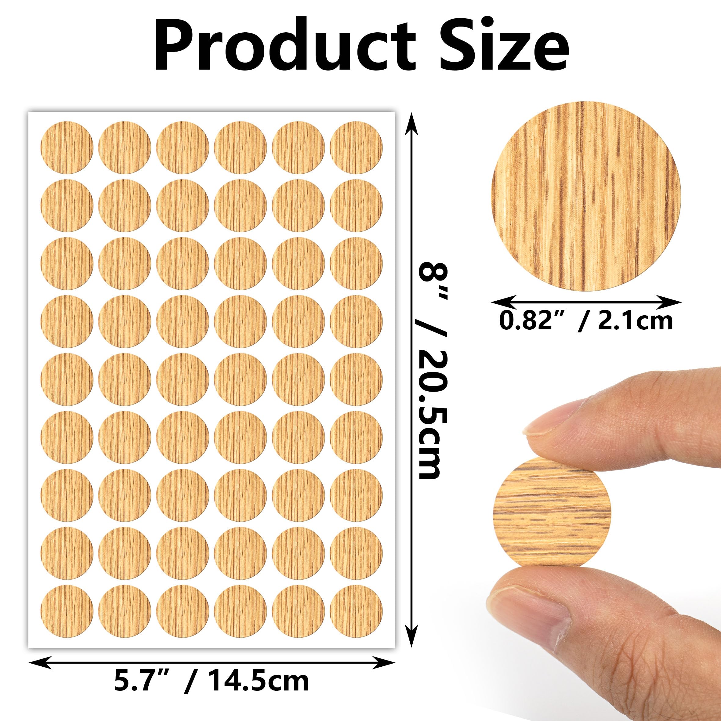 INKNOTE 648 PCS 12 Colors Self-Adhesive Screw Holes Covers Stickers PVC Dustproof Stickers for Wood Furniture Cabinet Wall Desk Chair Bookcase Shelve Plate (54 PCS for 1 Sheet, 12 Sheets in Total)