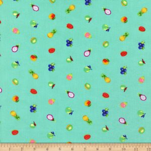 freespirit tula pink daydreamer forbidden fruit snacks fabric, mojito