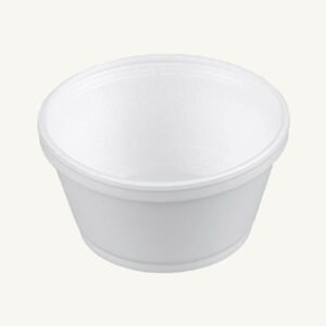 Mr Miracle Foam Bowl with Lid for Hot and Cold Foods – 8 Ounce Disposable Soup Container with Vented Lid, Great for Ice Cream, Yogurt, Soup, Takeout [50 pack]