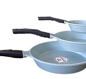 7 piece JADE COOK Set 9.5" Fry Pan, 11" Fry pan, 10" Round griddle, 11" Square grill pan 9.5" Casserole, 5.5" Milk Pot (KFCC Die Cast)