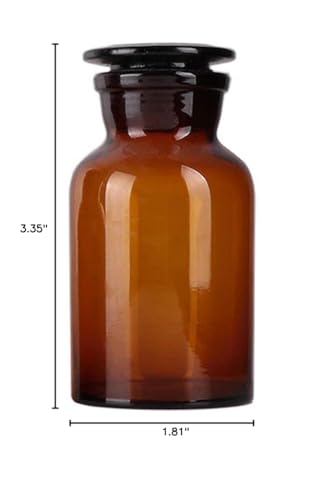 Amber Glass, Wide Mouth, Reagent Bottle, 60mL