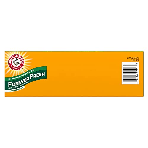 Arm & Hammer Forever Fresh Clumping Cat Litter Cedarwood, MultiCat 18lb, Pet Friendly with Essential Oils, (Pack of 1)