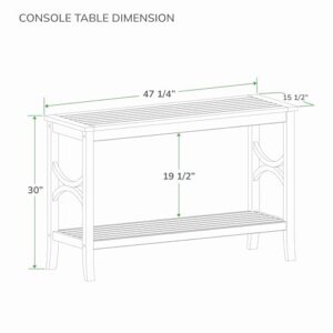 Cambridge Casual Indonesian Chester Patio Console Table, Natural Teak