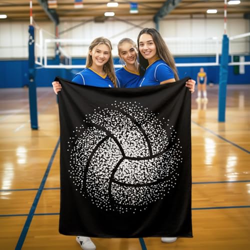 Volleyball Blanket Gift for Boy Girl, Volley Ball Sport Throw Lightweight Super Soft Cozy Blanket for Bedroom Living Room, Volleyball Gifts for Player, Athlete, Coach, Team 60"x50"for Teen