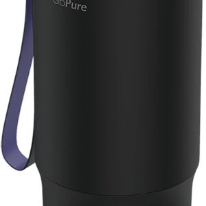 Philips GoPure GP5611 Small Portable HEPA Air Purifier with LED UVC Purification, for Car, Truck, RV/Camper, Reducing Allergens, Bad Smells, Smoke, Pet Odors, Bacteria, Viruses,Black