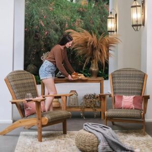 Cambridge Casual Indonesian Chester Patio Console Table, Natural Teak