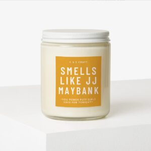 CE Craft Smells Like JJ Maybank Candle - White Driftwood Scent - Gift for Her, Prayer Candle, Scented Soy Wax Candle for Home | 9oz Clear Jar, 40 Hour Burn Time, Made in The USA