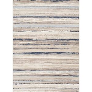 Artistic Weavers Robin Modern Striped Area Rug,7'10" Square,Ivory