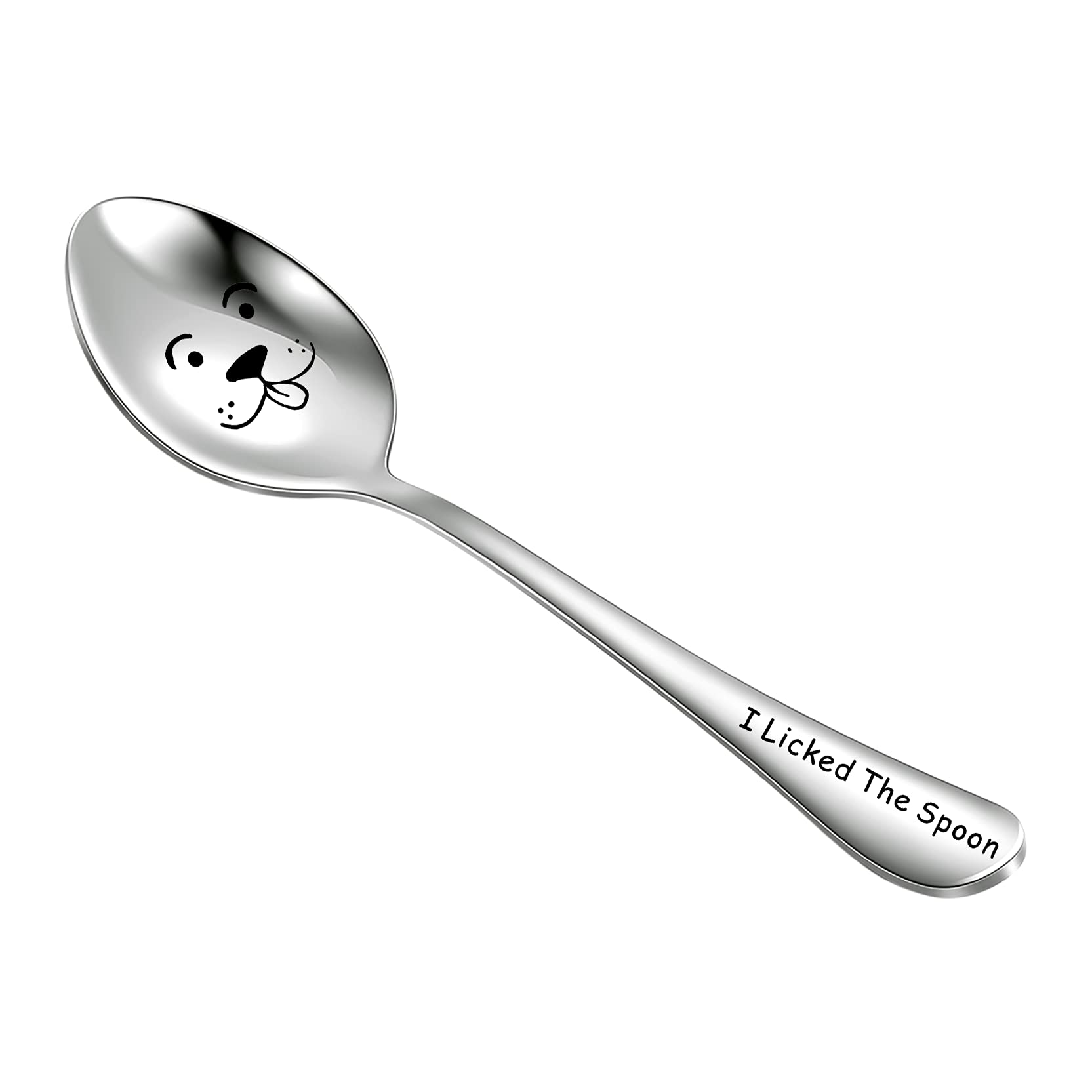 Dog Lover Gifts Engraved Spoon Gift I Licked The Spoon Coffee Spoon Gift Stainless Steel (Licked The Spoon)