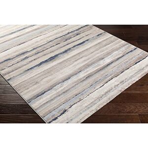 Artistic Weavers Robin Modern Striped Area Rug,7'10" Square,Ivory