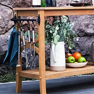 Cambridge Casual Indonesian Chester Patio Console Table, Natural Teak