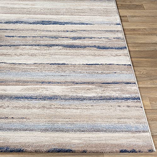 Artistic Weavers Robin Modern Striped Area Rug,7'10" Square,Ivory