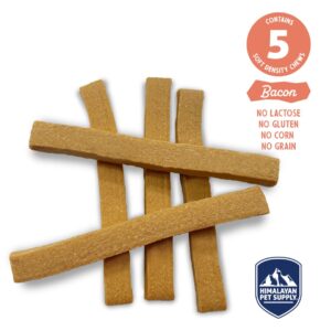 Yogurt Sticks, Prebiotic & Probiotics,Protein Rich - Lactose Free - Gluten Free - Corn Free - Grain Free ,USA Made for All Breeds ,5 pieces of Droolicious Yogurt Sticks ,Bacon Flavor